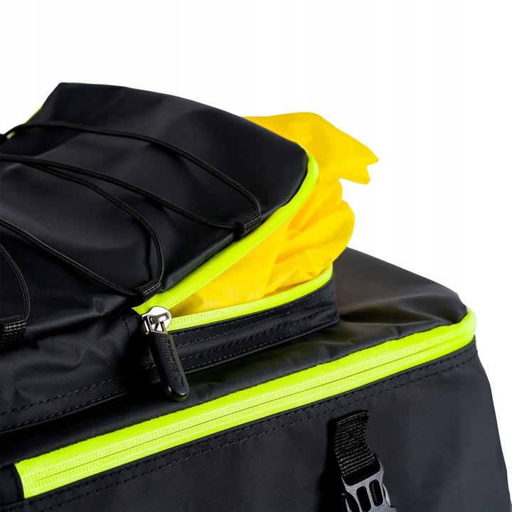 Torba turystyczna 3w1 na rower wielofunkcyjna wodoodporna 65l czarno-zielona TT2 — 6
