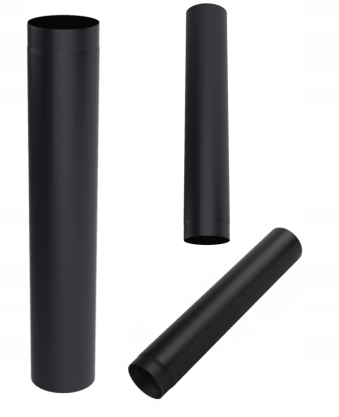 Trubka 1 m fi 130 100 cm žáruvzdorná černá benzínová kamna na dřevo 2 mm