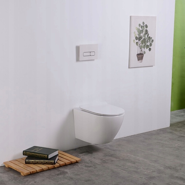 ZESTAW PODWIESZANY SLIM MISKA WC + BIDET Linia BIDET PRIMO MISKA MUSZLA WC BIAŁY RIMLES