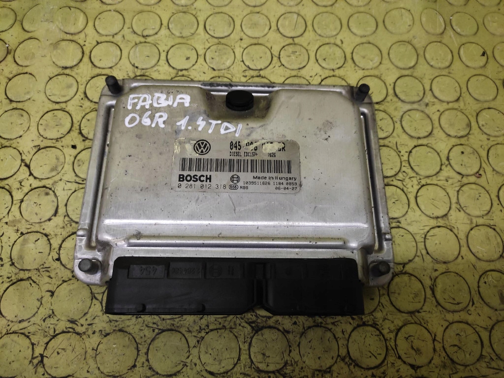 SKODA FABIA II 1.4 TDI control unit of the engine 0281012318