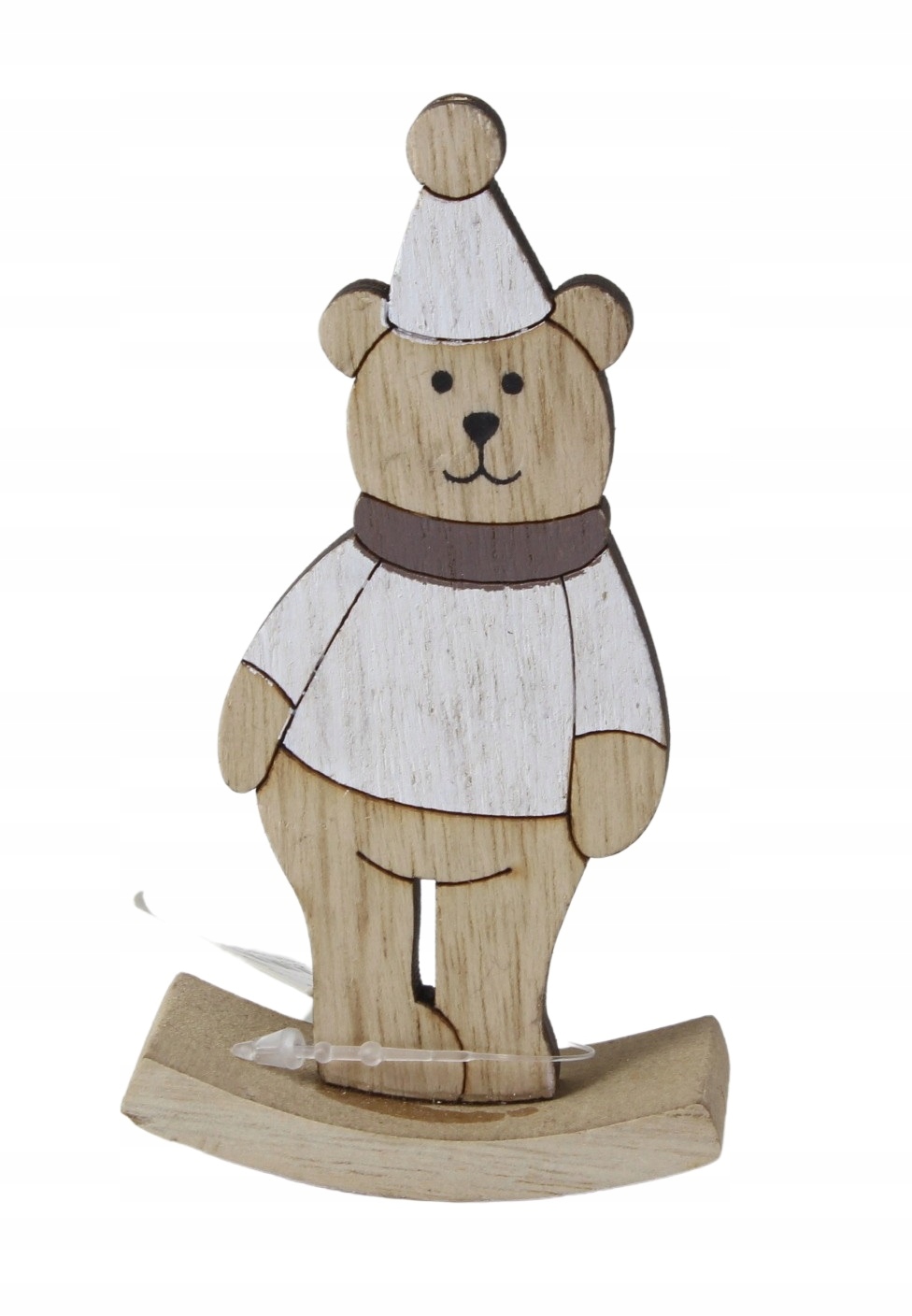 

Drewniany Bujany Miś Świąteczna Dekoracja 10x5cm