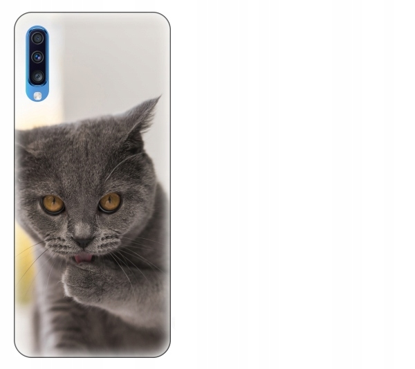 

Etui pokrowiec Samsung Galaxy A70 Kot kotek smiesz