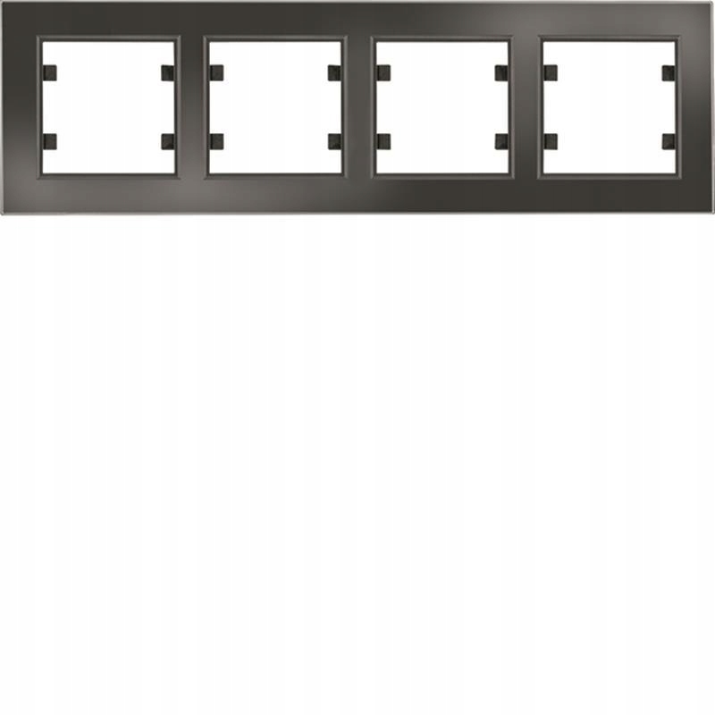 Hager Lumina Passion čierne sklo rámček 4