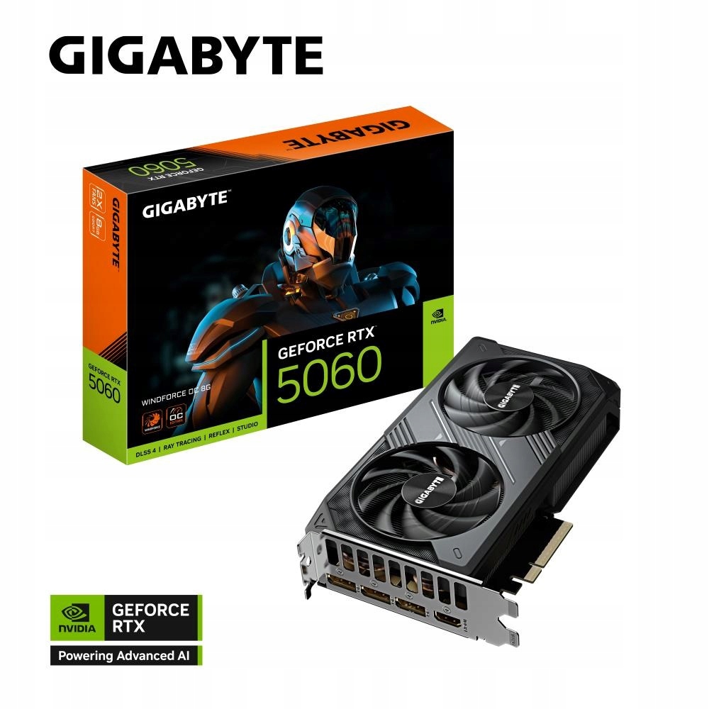 Gigabyte GeForce Rtx 5060 Windforce Oc 8GB GV-N5060WF2OC-8GD