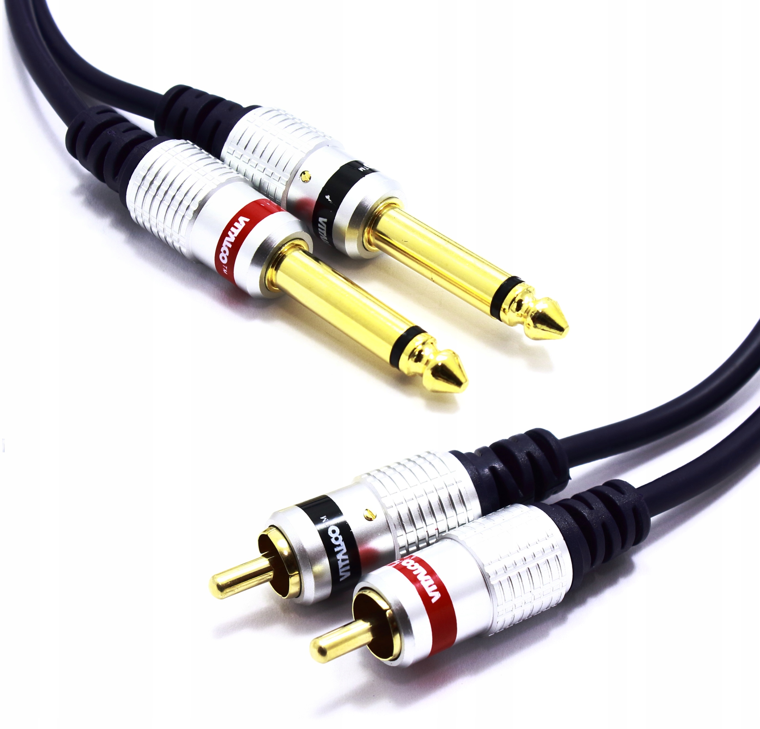 

Kabel 2x Jack 6,3 Mono 2X Rca Vitalco MK50 5m