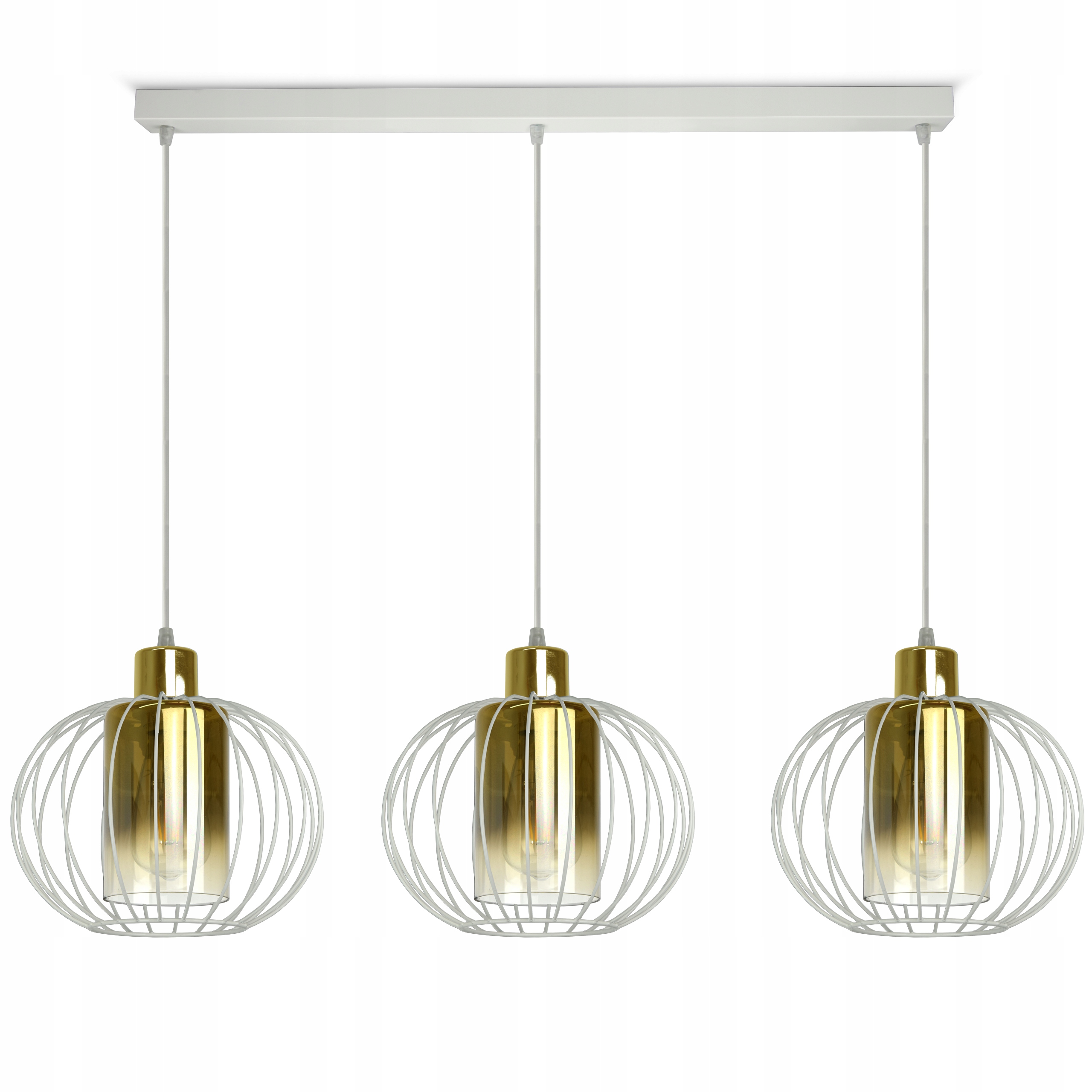 

Lampa Wisząca Żyrandol Druciana Szklana Led