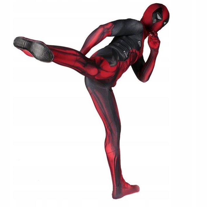 STRÓJ PRZEBRANIE KOSTIUM DEADPOOL COSPLAY DLA DOROSŁYCH +2 MIECZE 164/170 Model Cosplay