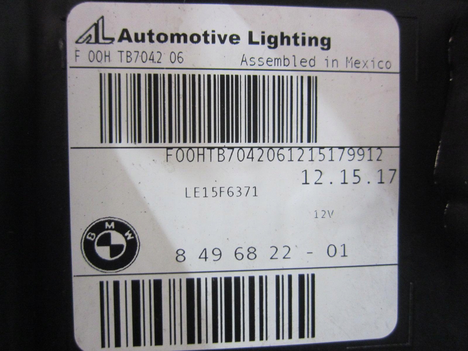 BMW X3 G01 USA LAMPA LEWA PRZEDNIA PRZÓD PRAWA 8496822 7466122 63117466122 Numer katalogowy części 63117466122