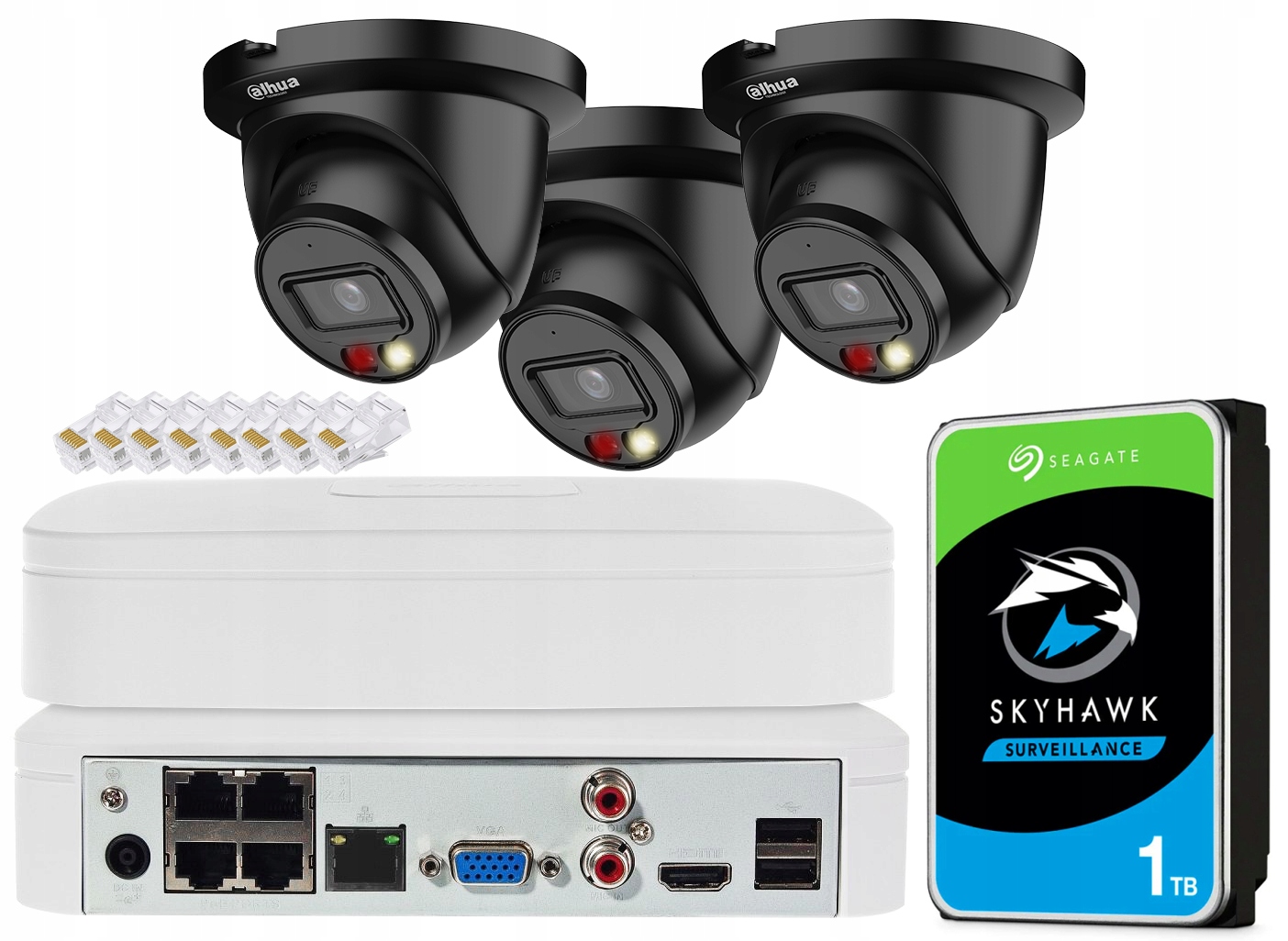 Sada monitorovania 4MPx Dahua Dual Light x3 bez kábla