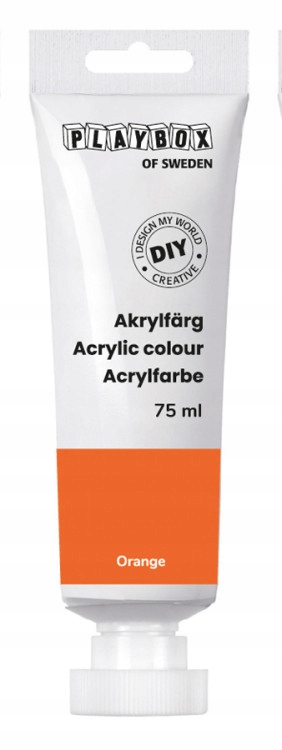 Diy Farba Akrylowa Pomarańczowa w tubie 75ml