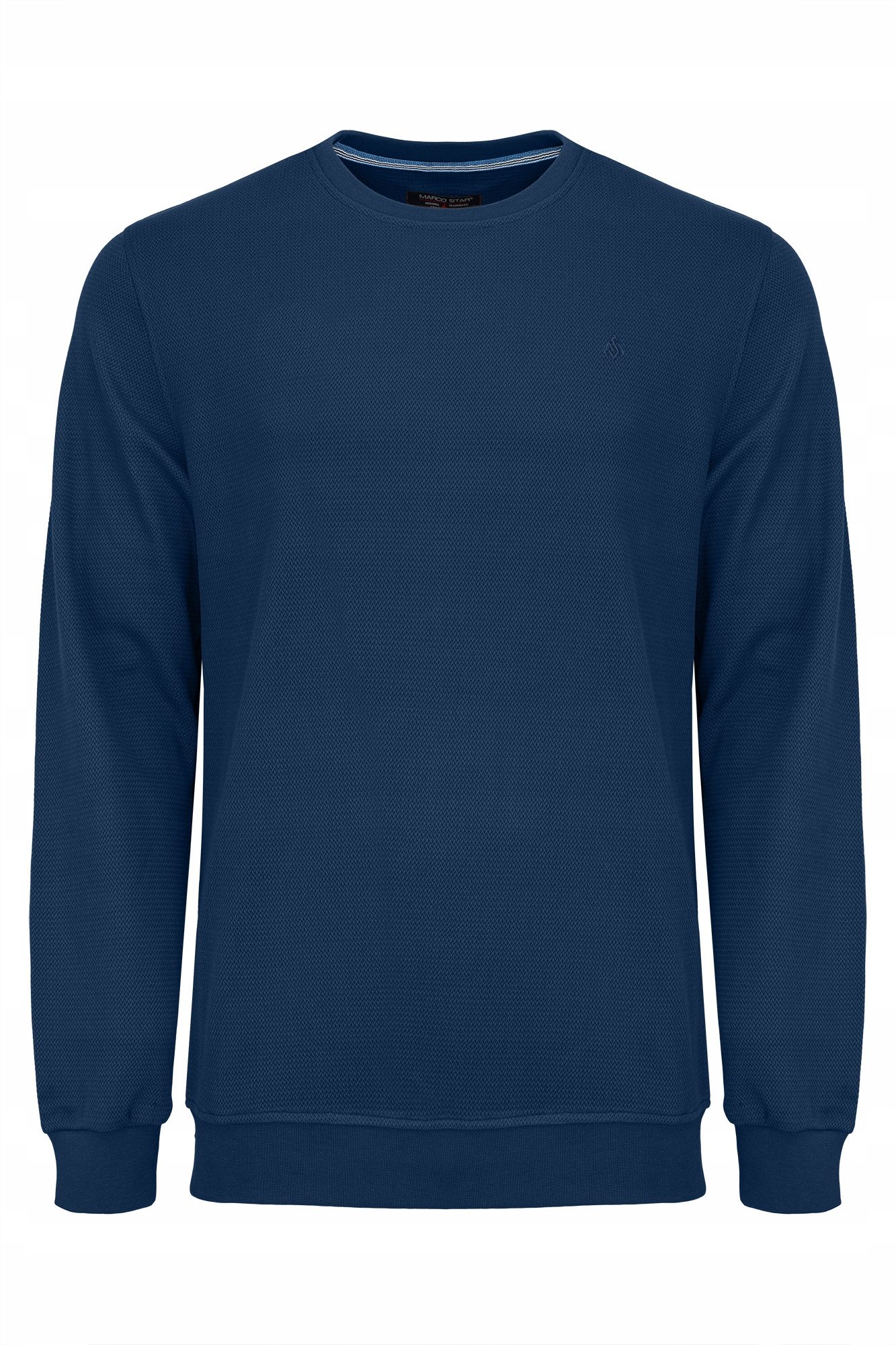 Pánská Mikina Modrá Indygo Basic Klasické Manžety 100% Bavlna: 3XL