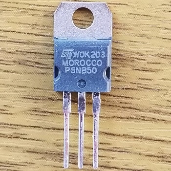 Tranzystor STP6NB50 Mosfet-n, 500V, 5,8A