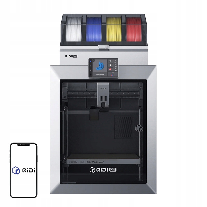 3D tlačiareň Qidi Tech Q2 Combo s vyhrievanou komorou a stolom Fdm Pla Abs Asa Pet