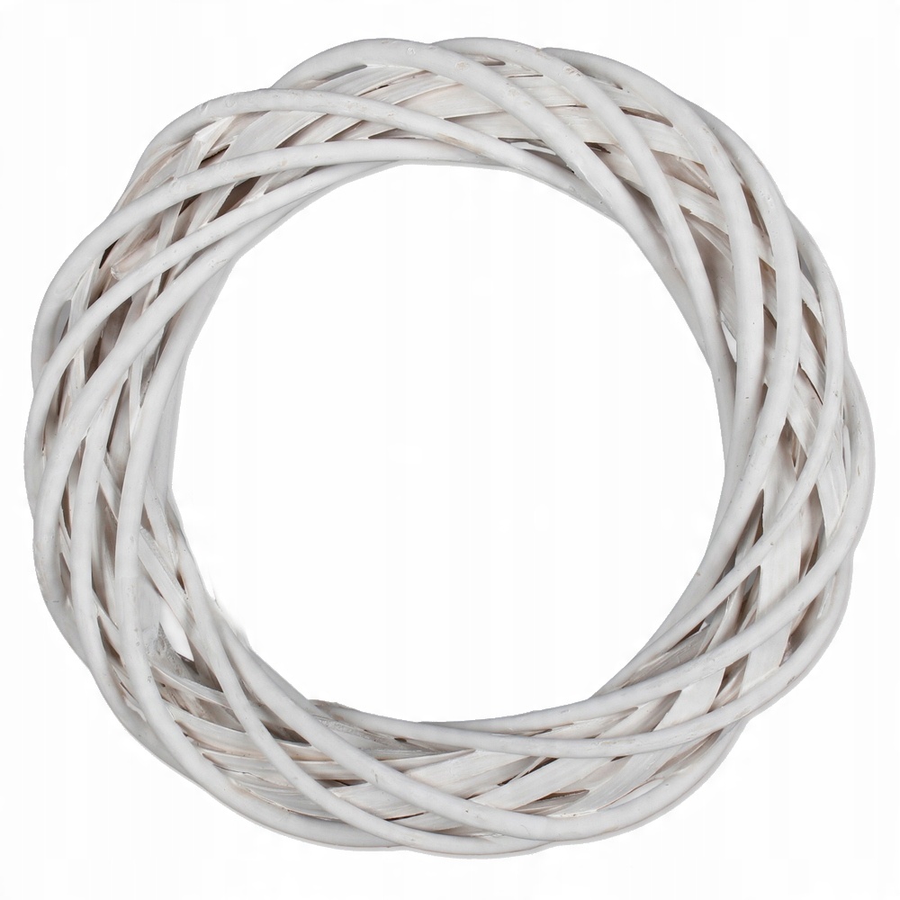 

Wianek Koło Z Wikliny Rattan Wiklina 25cm Biały