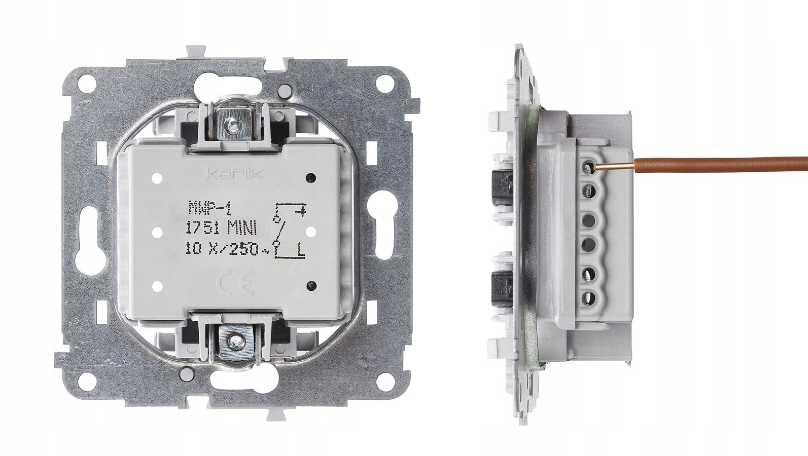 Łącznik pojedynczy Biały połysk Karlik MINI - MWP-1 Kod producenta MWP-1