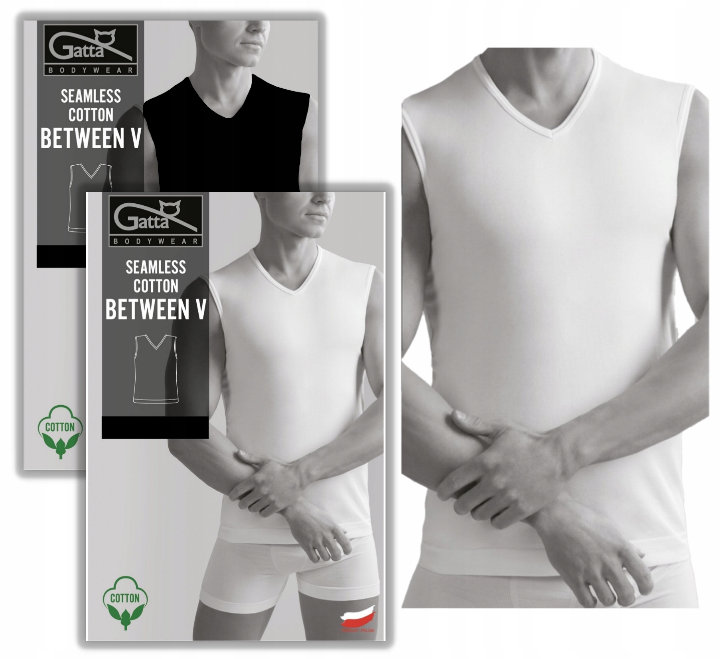Pánske tričko GATTA COTTON V BETWEEN XL 2-pack MIX