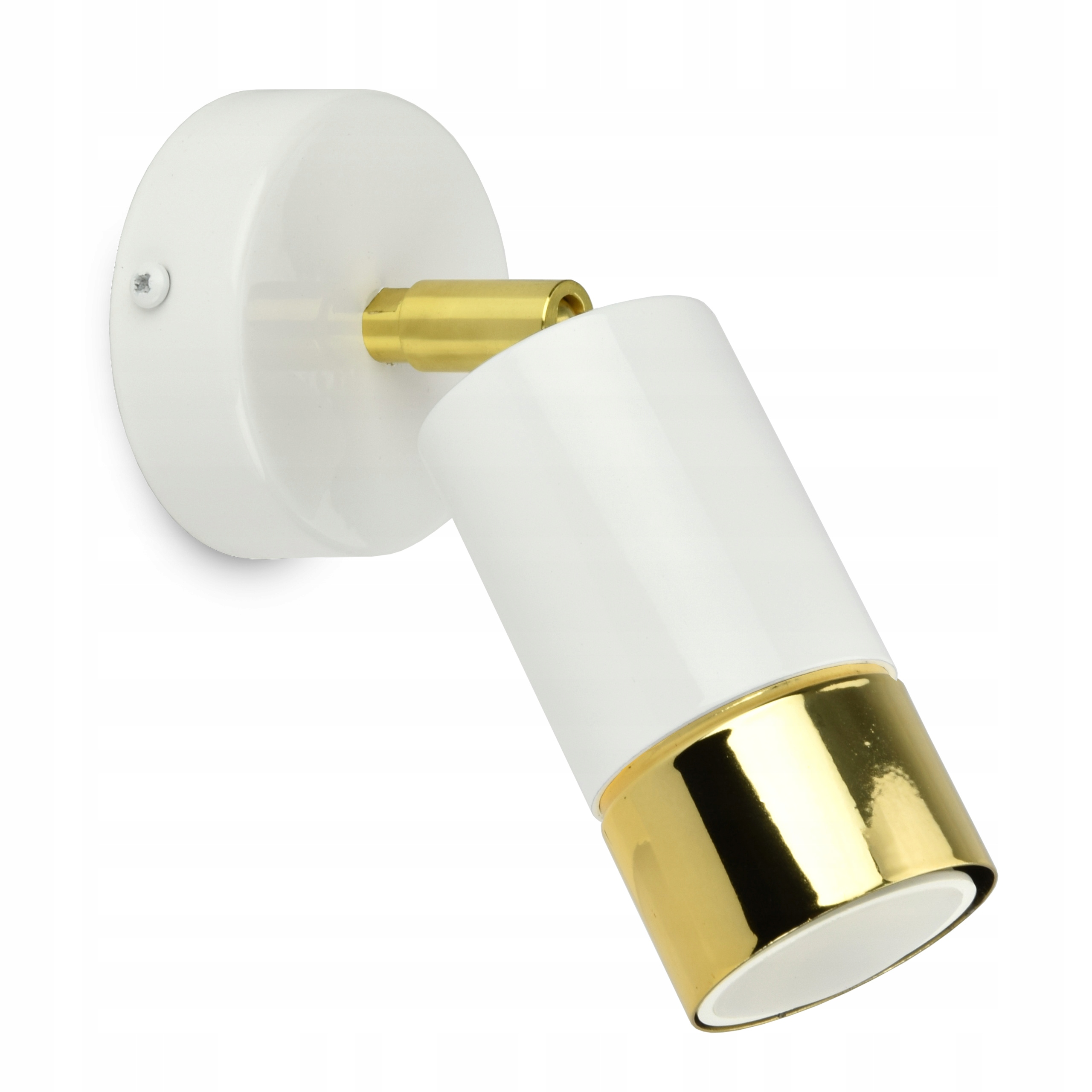 

Lampa Kinkiet Tuba Metal Biała Złota Tuby Led GU10