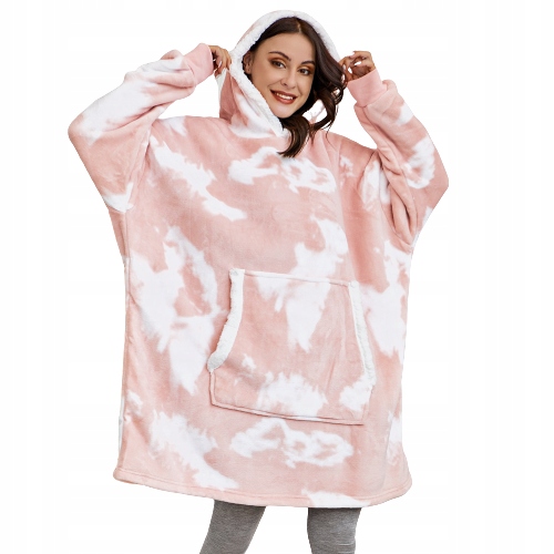 

Wielka Puchata Bluza Kaptur Zimowa Oversize Koc