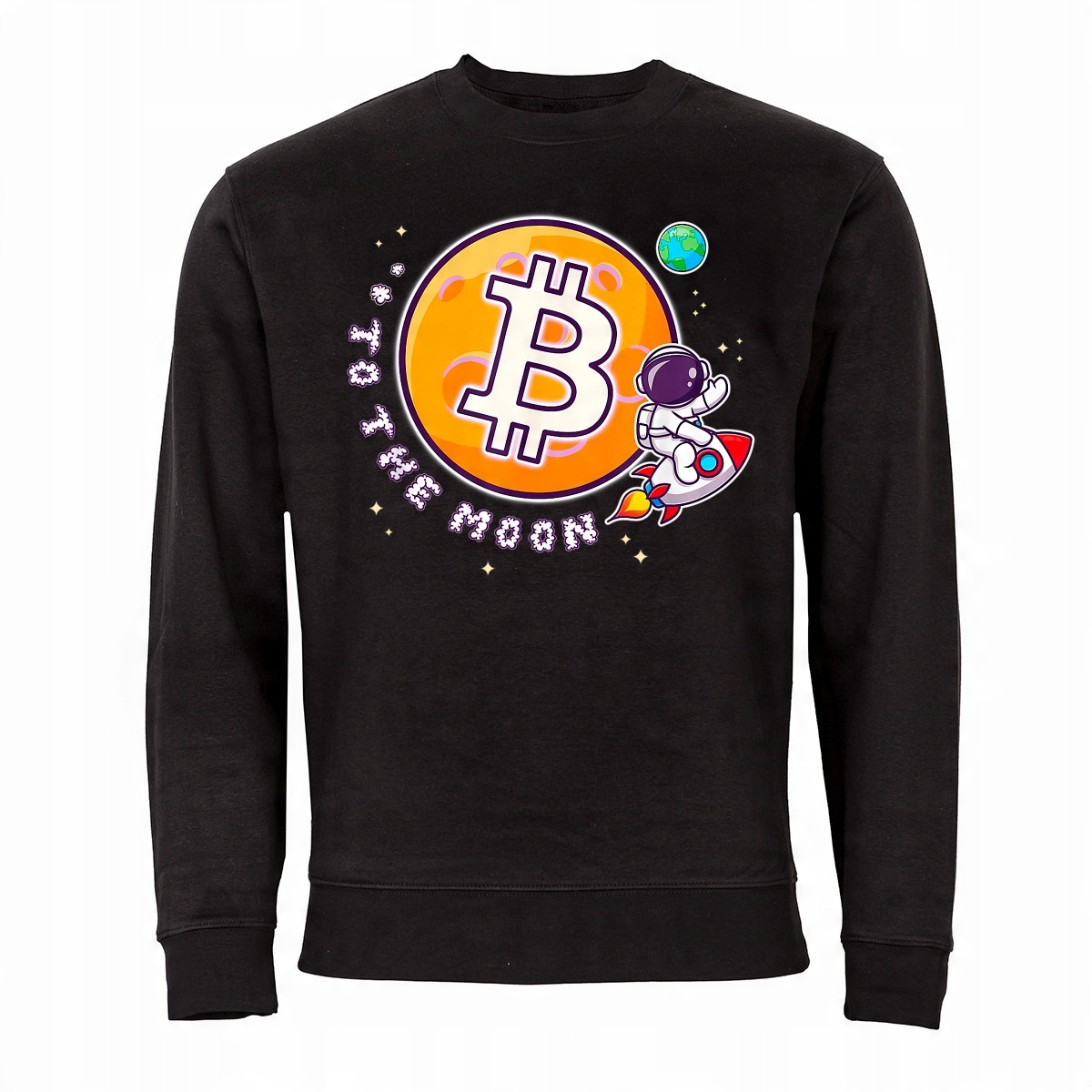 

Męska Bluza Z Nadrukiem Bitcoin Kryptowaluty