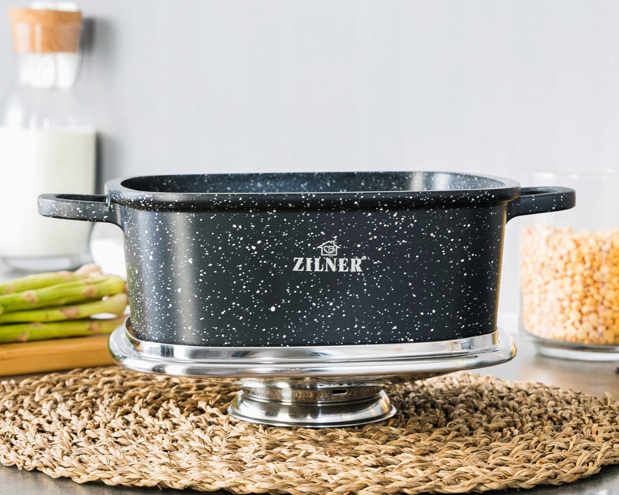 Garnek MARMUROWY kwadratowy 22cm 3,5L 9009 Kod producenta 9009