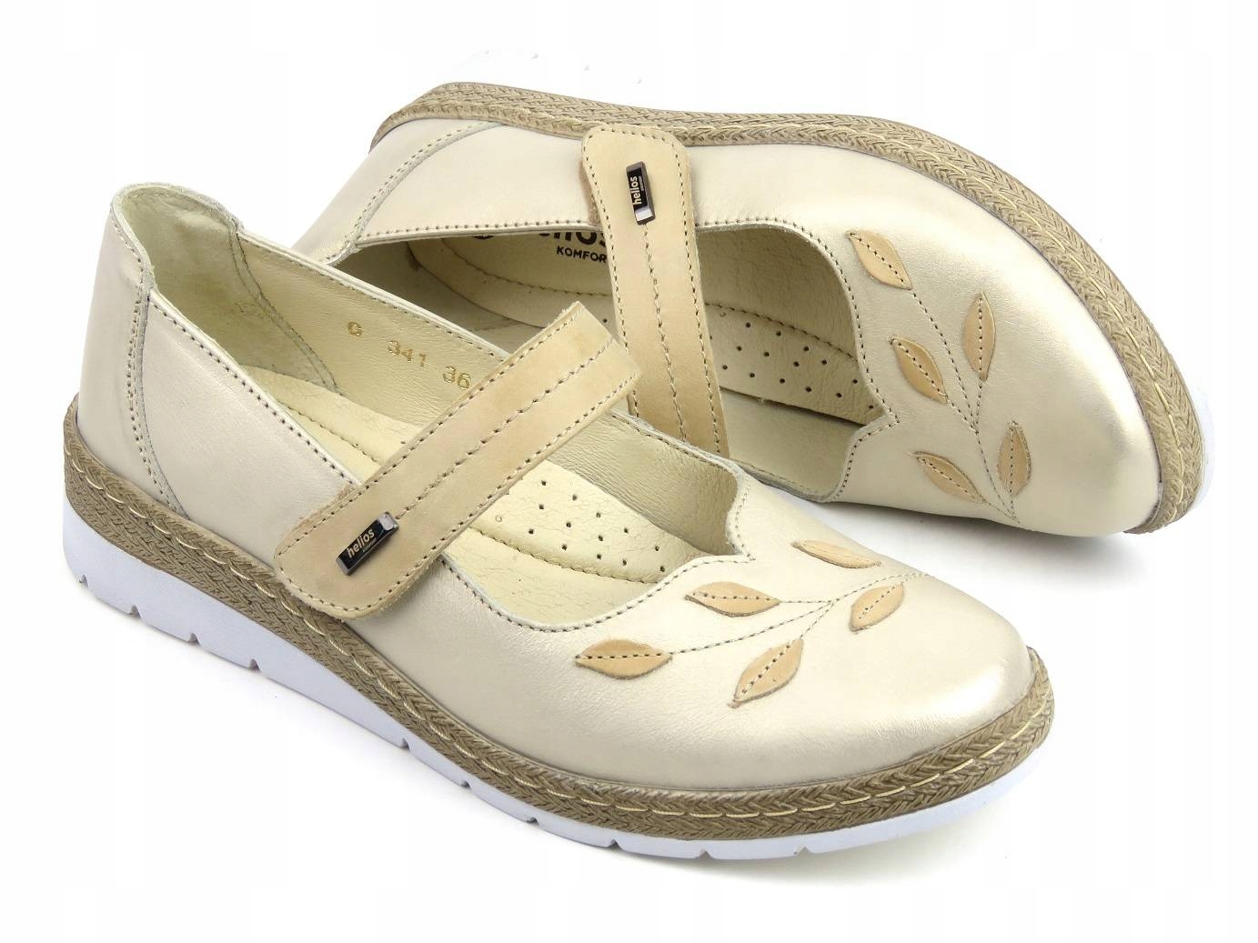 

Półbuty Damskie Helios 341S Wiosenne Skóra Miękkie