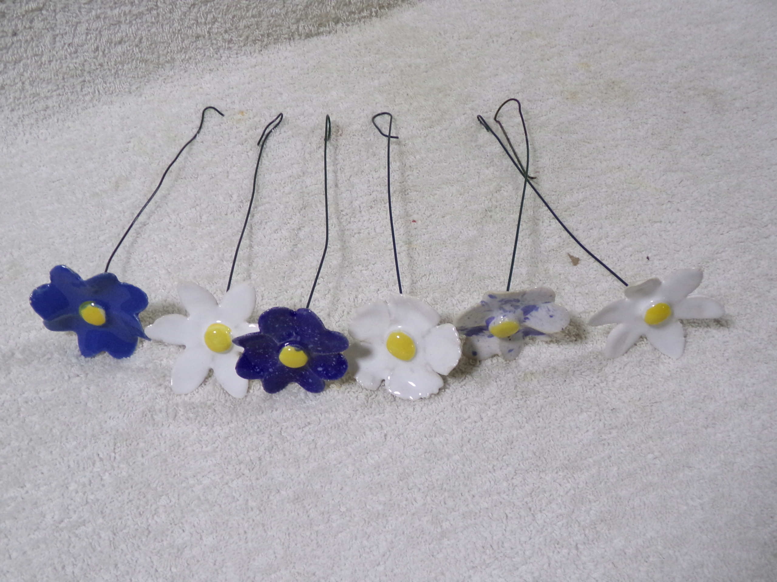 ZESTAW CERAMICZNYCH KWIATÓW