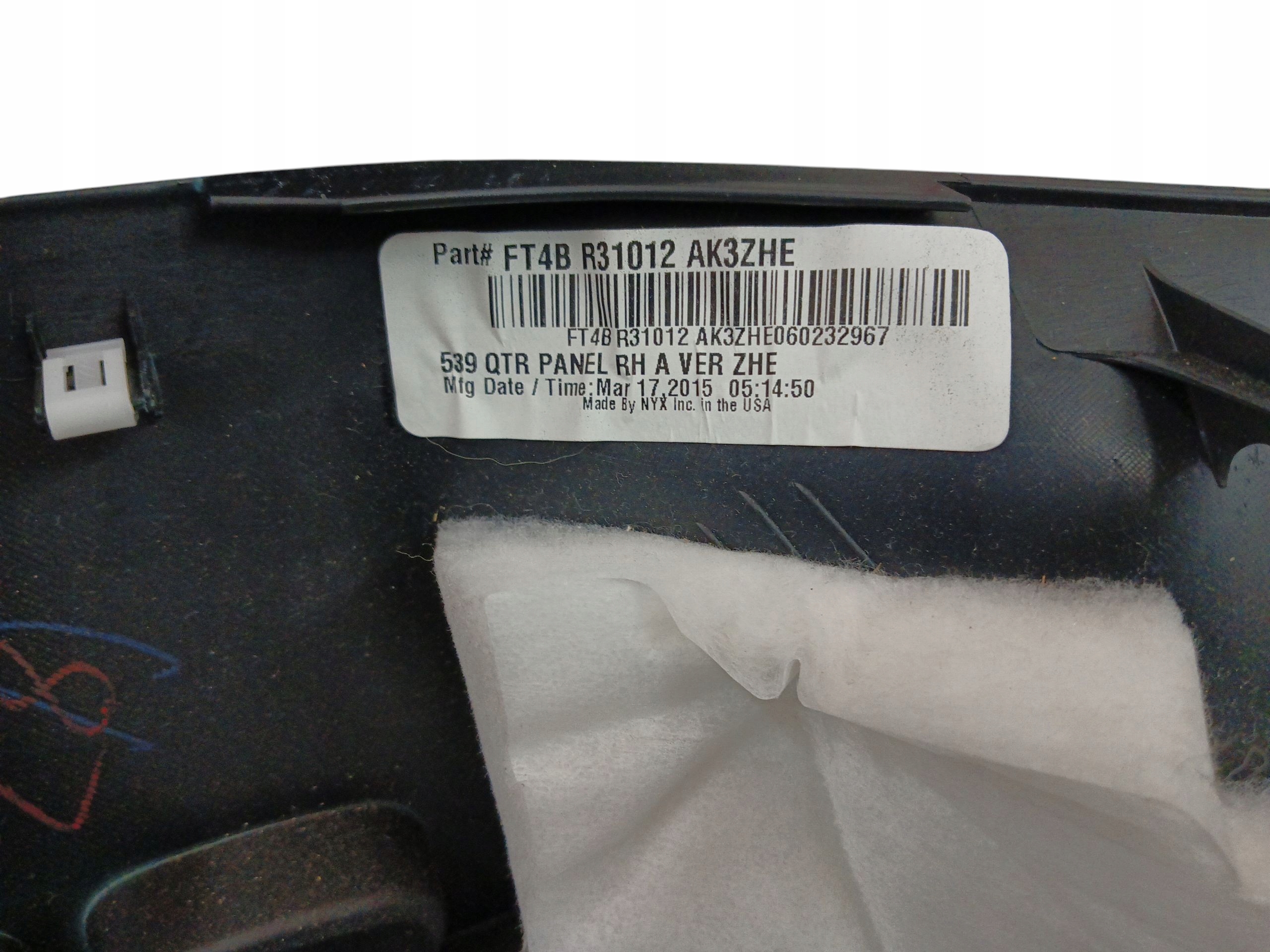 boot upholstery right FORD EDGE II MK2 (2015-2018) FT4B-R31012