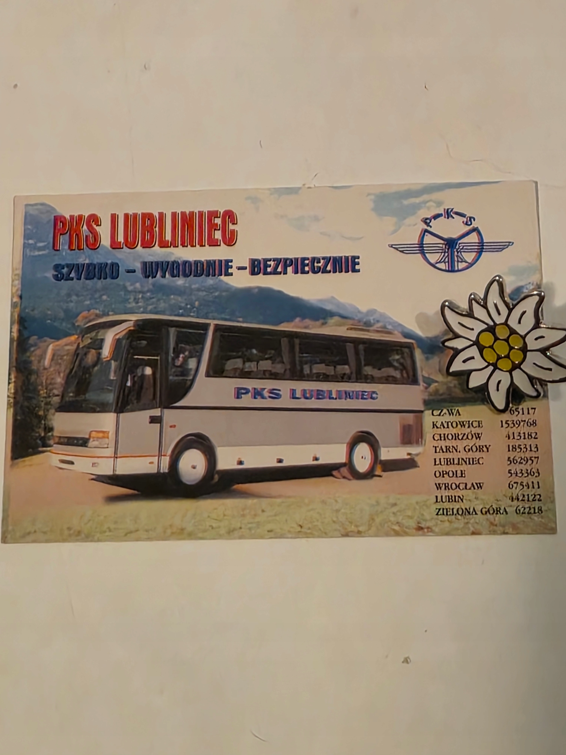PKS LUBLINIEC kalendarzyk 1996r