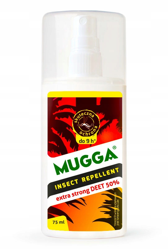 MUGGA SPRAY EXTRA STRONG 50% DEET PRZECIW KOMAROM KLESZCZOM MESZKOM