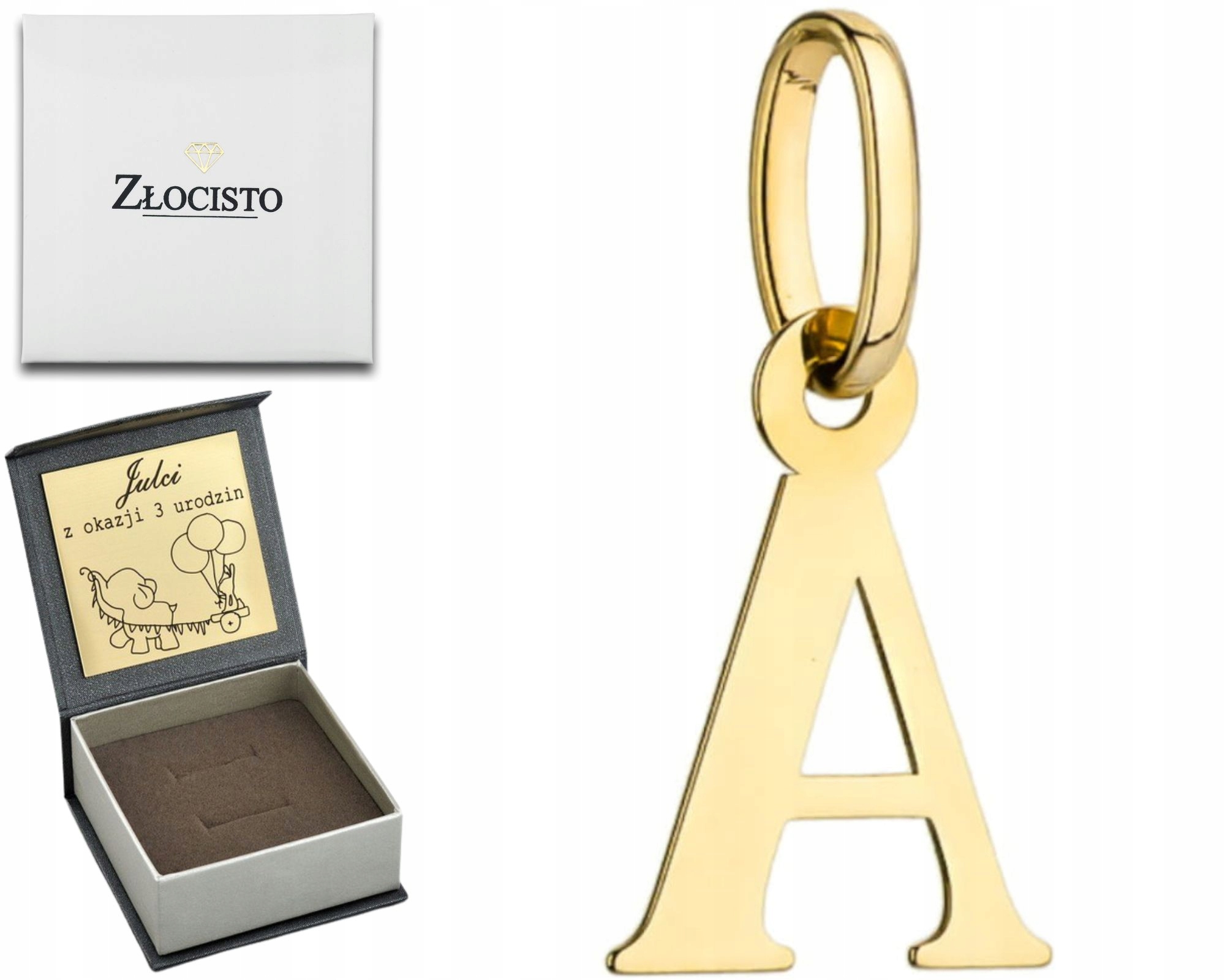 Zlatý Přívěsek Velké Písmenko A 585 Gravírování