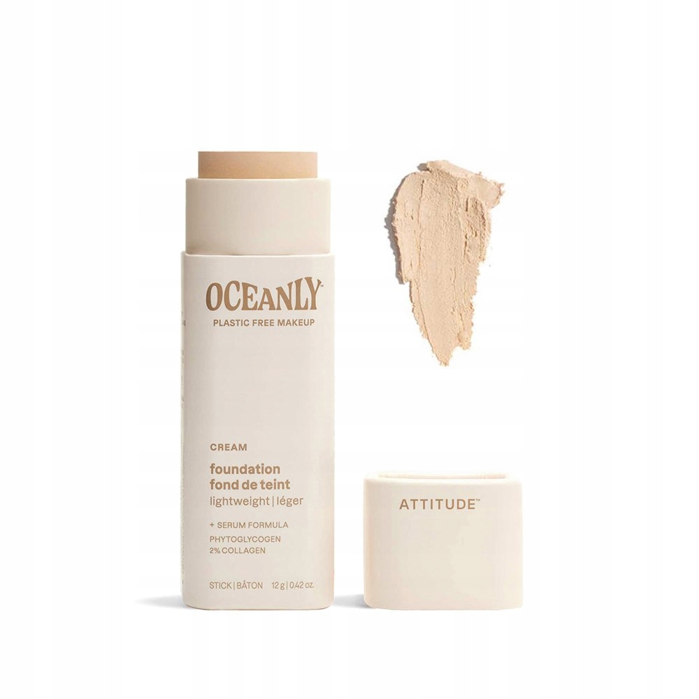 Podkład w sztyfcie lekko kryjący Eko Organic Cream, 12 g Attitude Oceanly