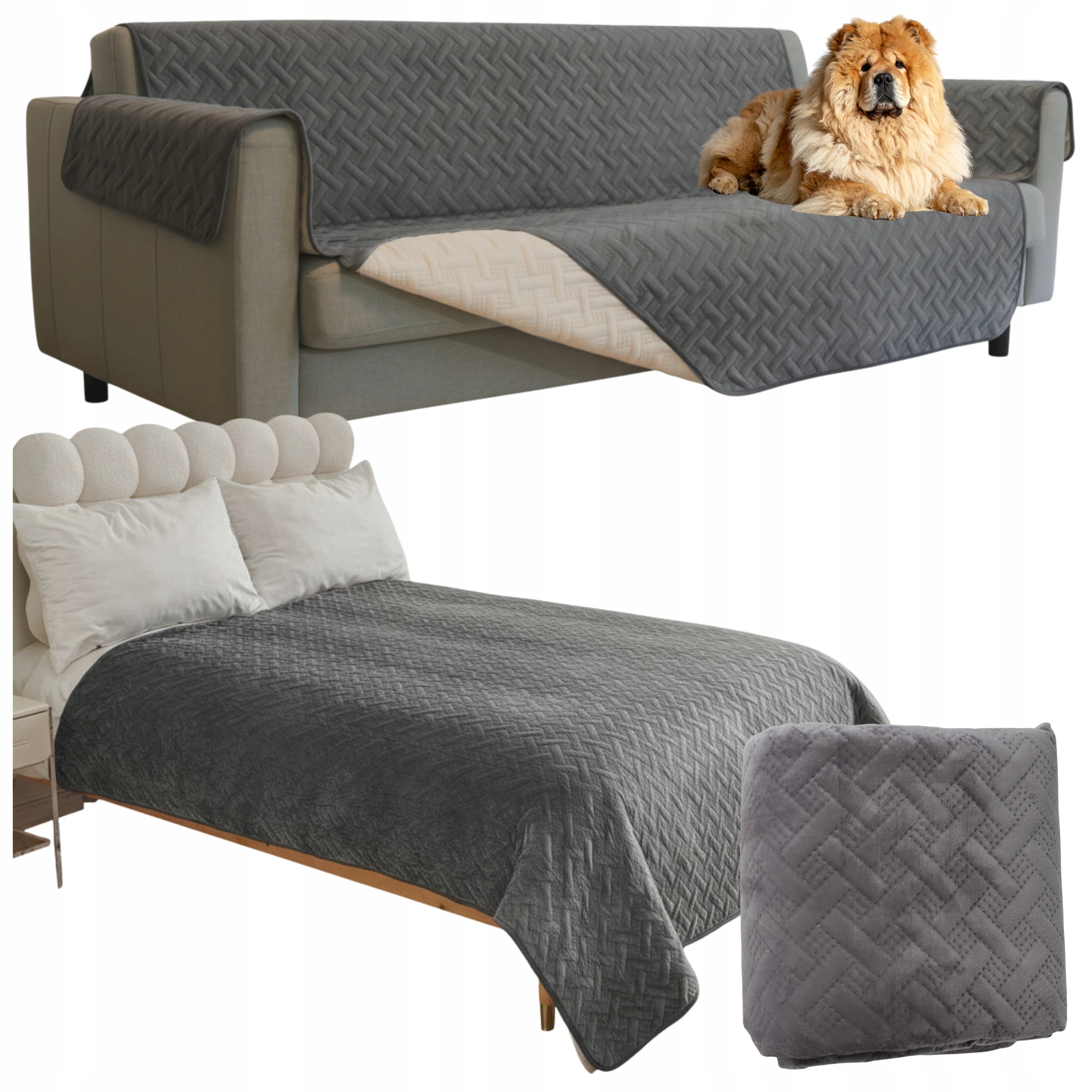 Ochranný přehoz na postel pro psa, protiskluzový, voděodolný, 167x193