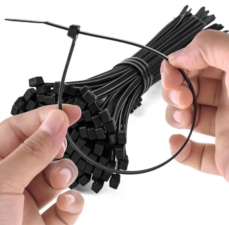 Opaski Zaciskowe Trytka Trytytki Czarne 100 Szt