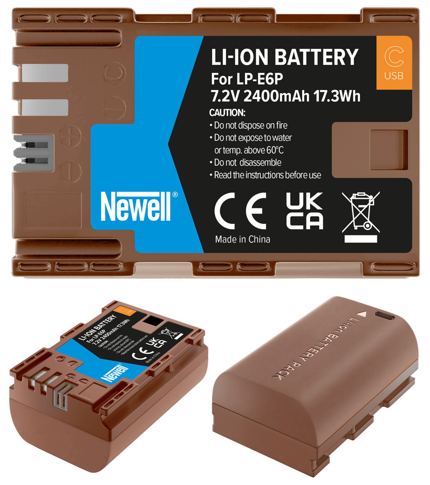 Bateria Akumulator Newell LP-E6P Do Canon 5D Mark II III/ IV 6D 7D Usb-c