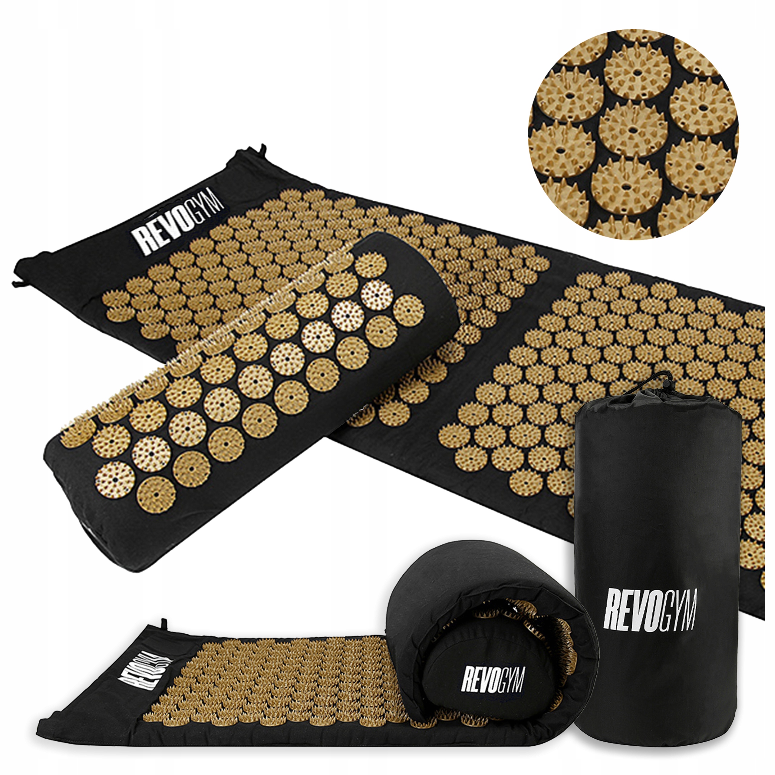 MATA DO AKUPRESURY ZDROWOTNA Z KOLCAMI AKUPRESURA MASAŻ ZESTAW Z PODUSZKĄ