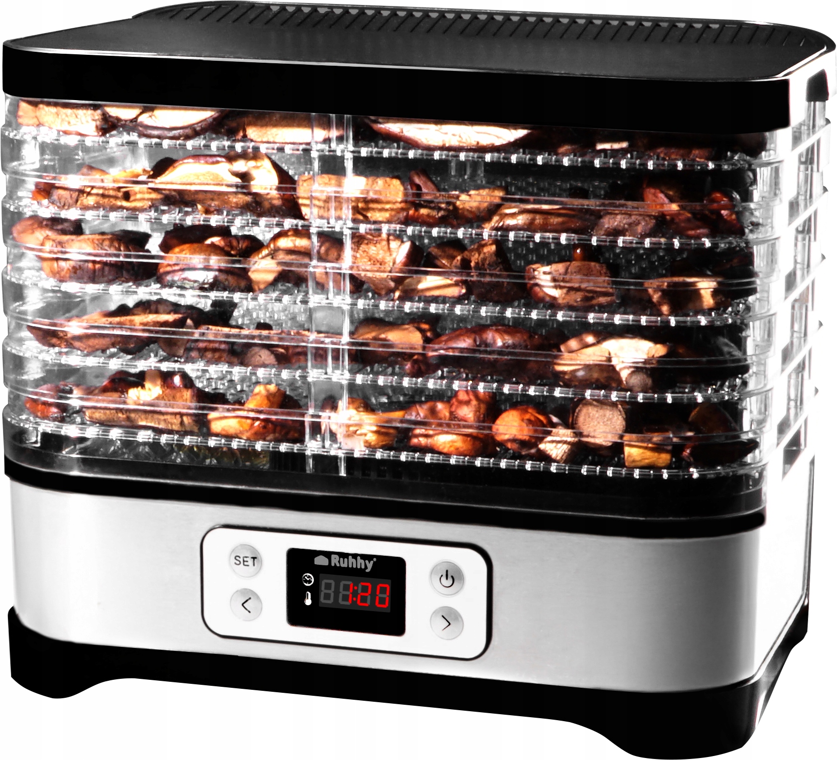 Velká sušička Stilhoff na houby, ovoce, Zeleniny , časovač kleště nůž