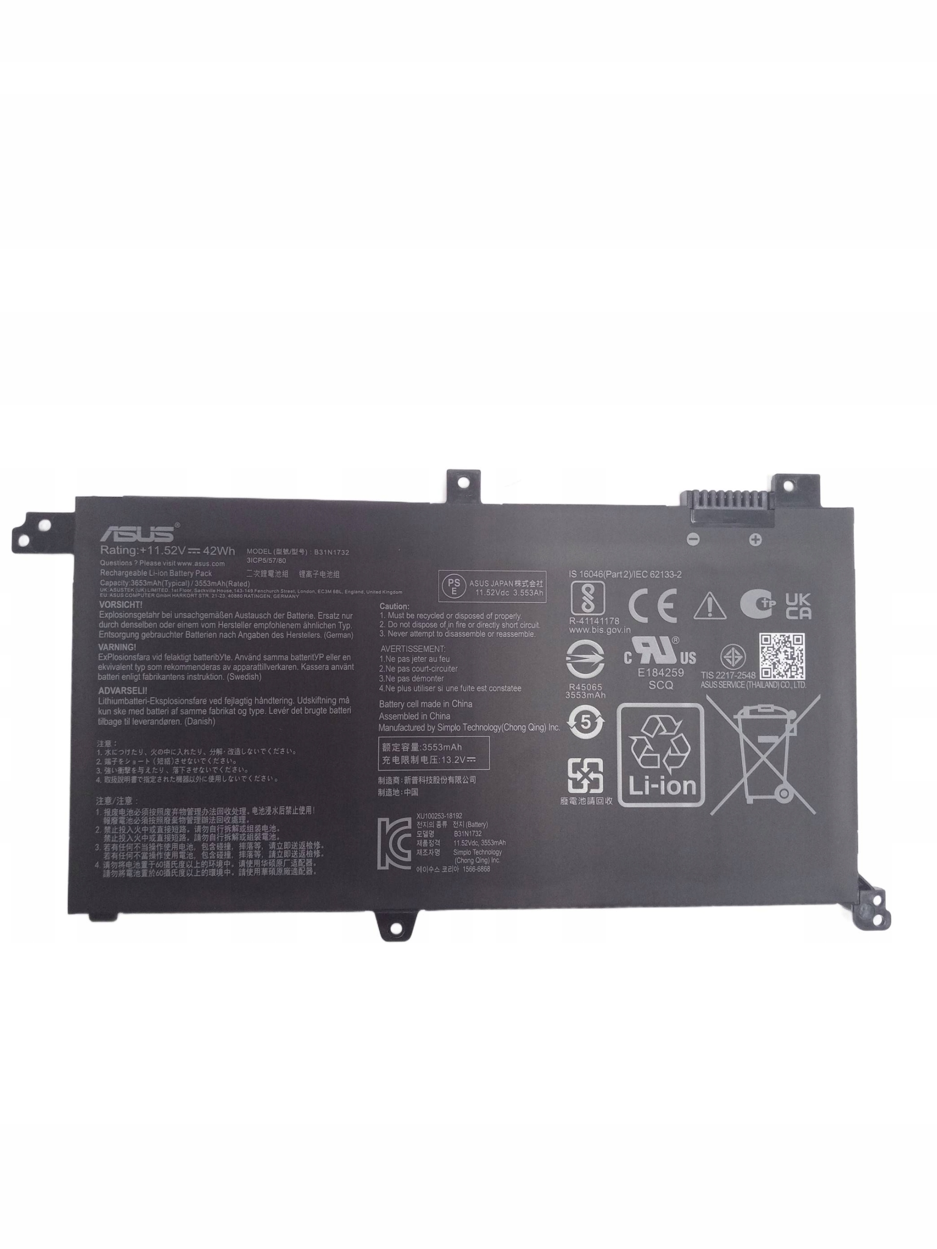 Originálna Batéria Asus S430 X430 B31N1732