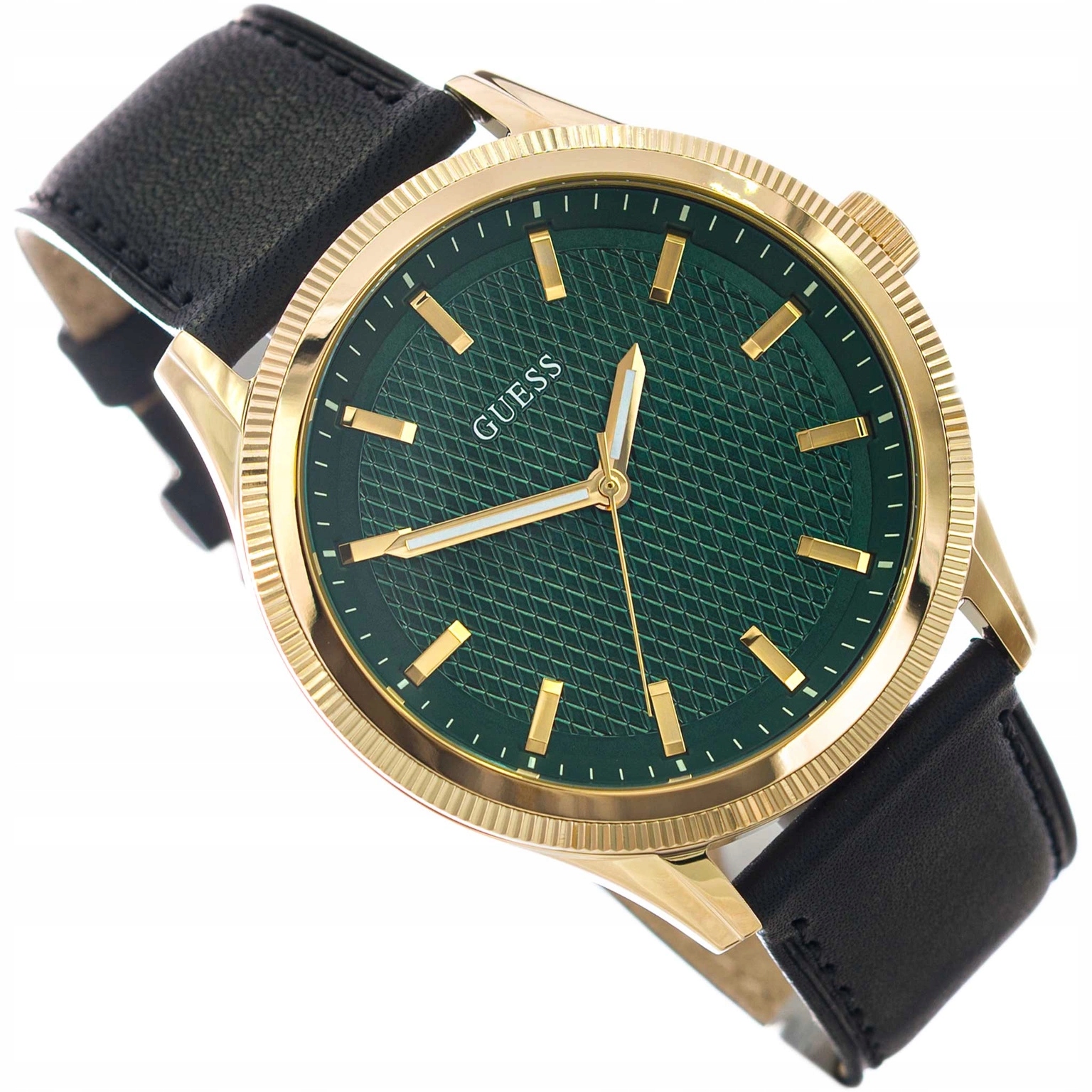 Pánské Hodinky Guess GW0846G1 Dex Černé S Řemínkem, Klasické, Elegantní