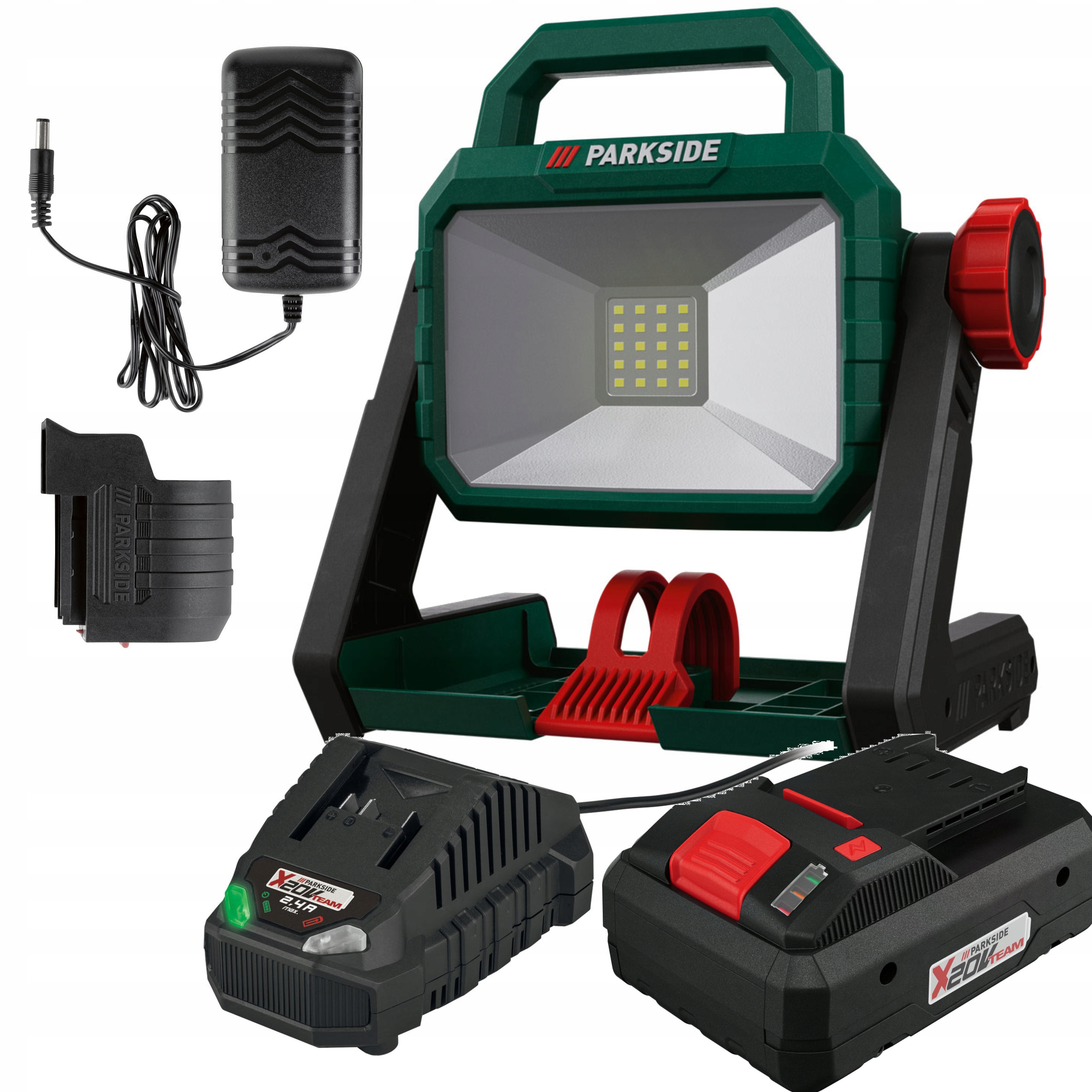 Parkside Akumulátorový halogénový Led reflektor batéria 4Ah smart x20V