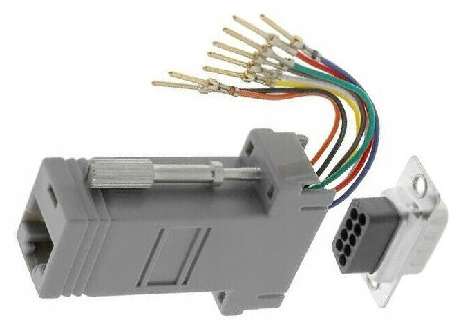 

Adapter Przejściówka Gniazdo RJ45 - D-SUB9 Gniazdo