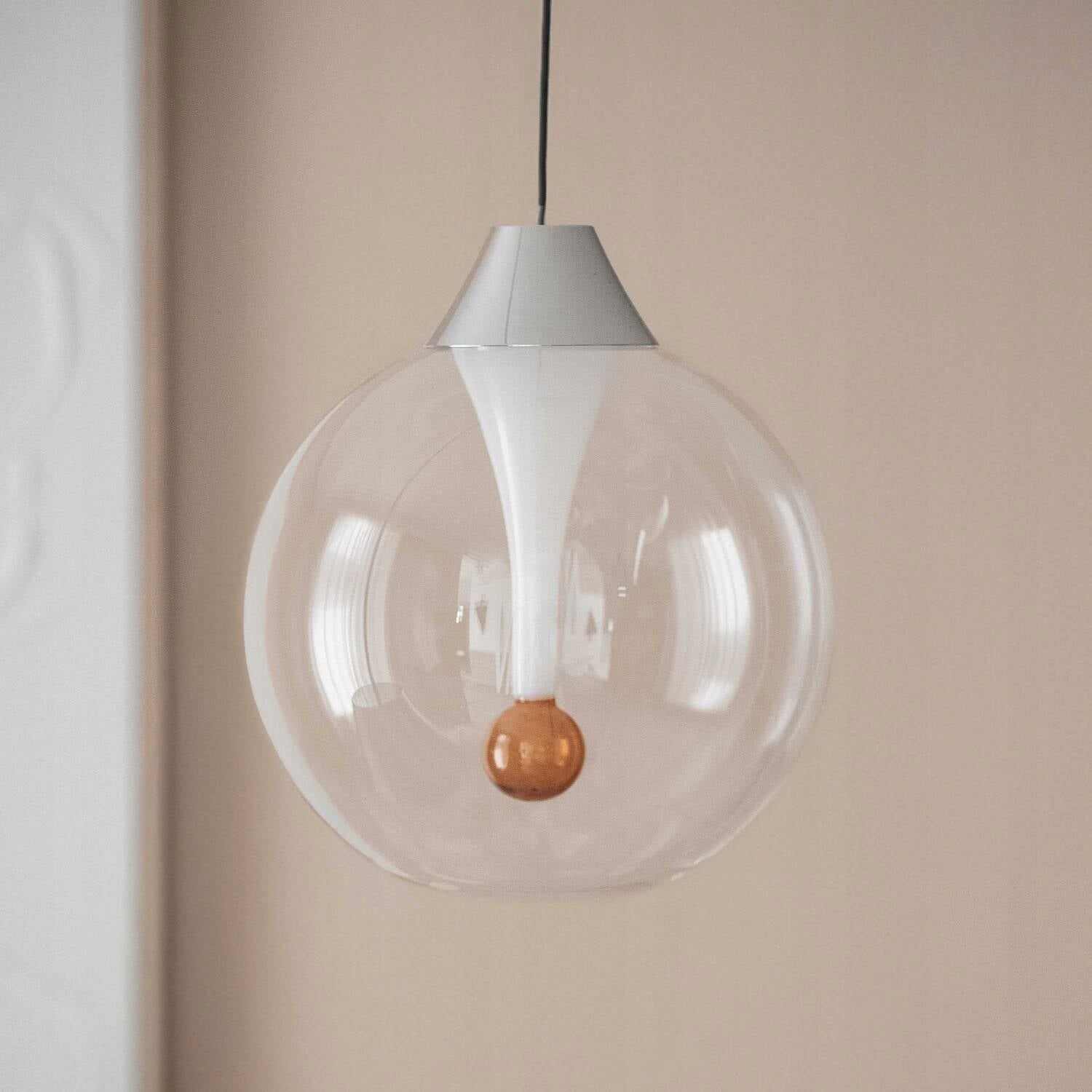 Závěsná Led lampa ze skla Liborina