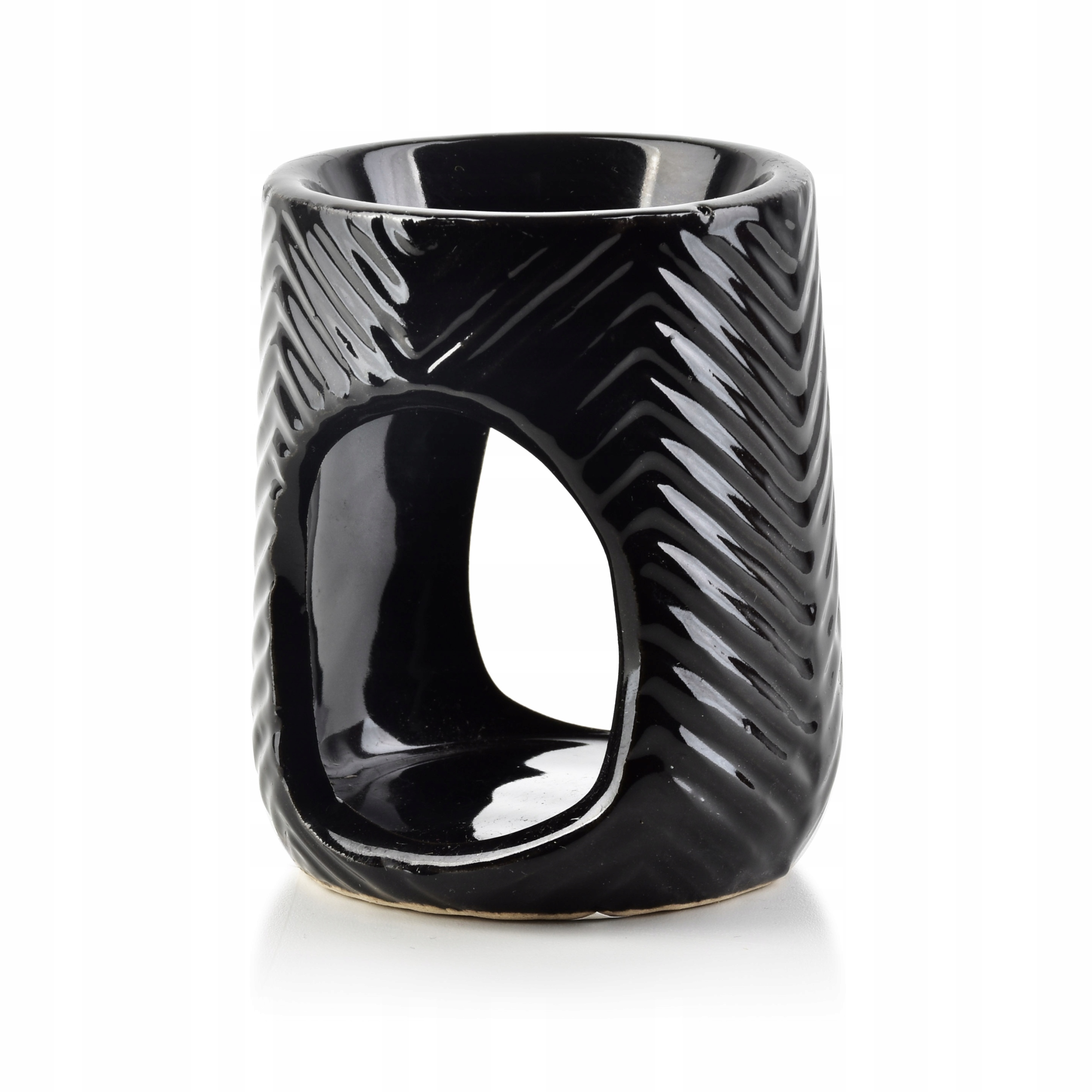 KOMINEK ZAPACHOWY DO OLEJKÓW AROMATERAPII WOSKÓW CERAMICZNY CZARNY
