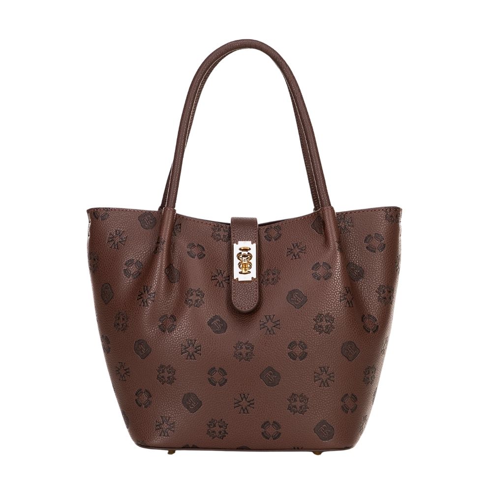 Elegantní kabelka kufřík Wittchen 101-4Y-P00-4 s hnědým logem