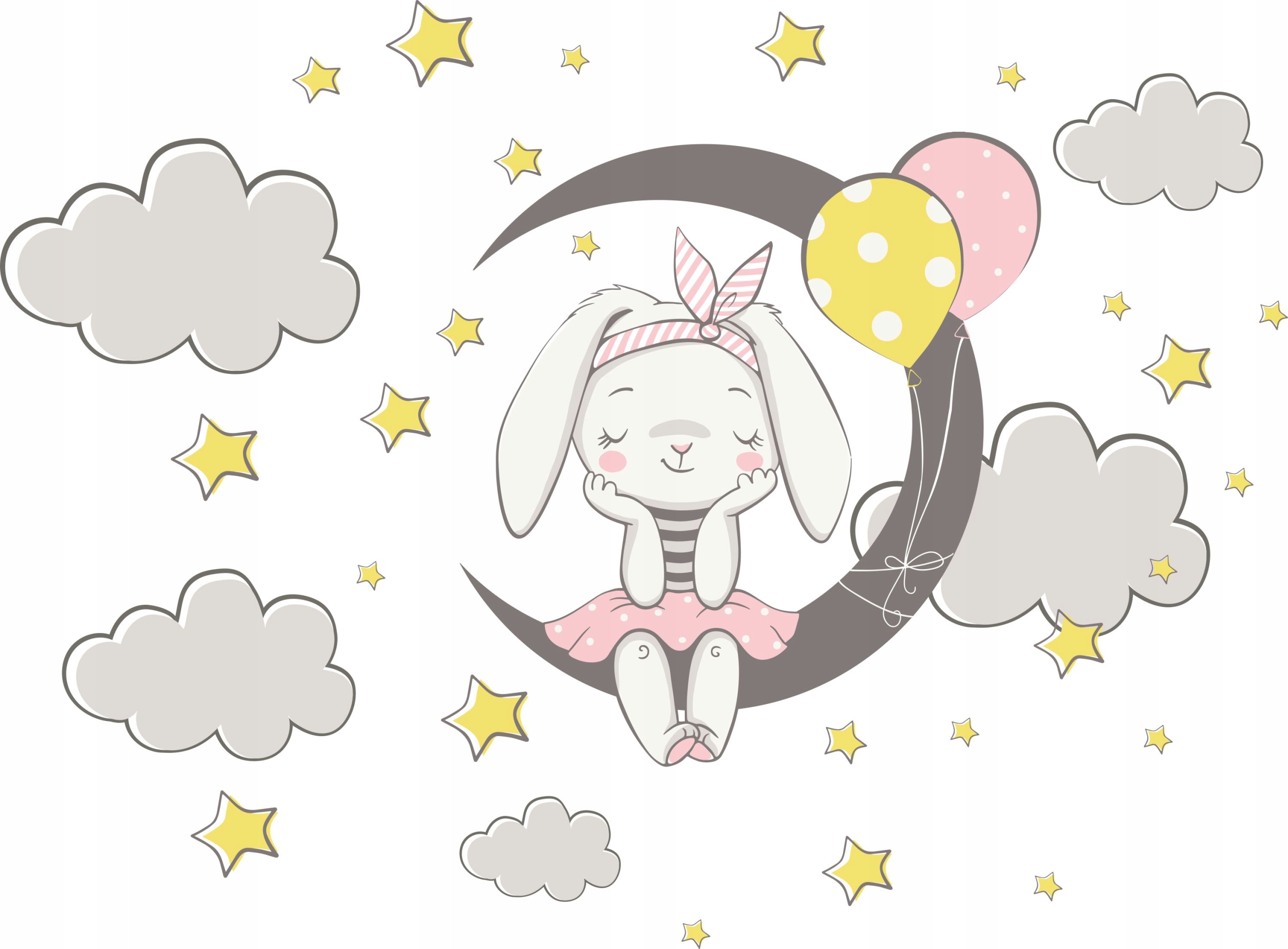 

Naklejki ścienne dla dzieci Króliczek Księżyc