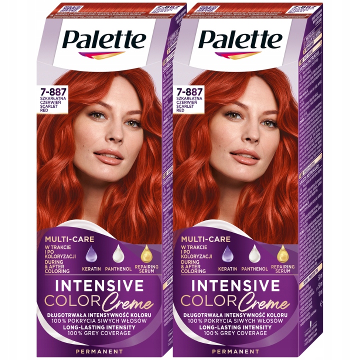 Palette ICC Farba do Włosów RV6 (7-887) Szkarłatna Czerwień x 2