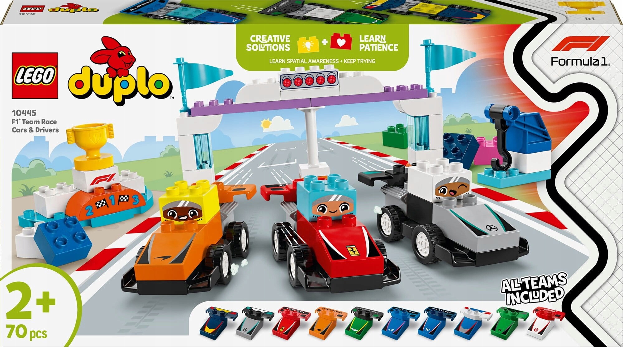 stavebnice Lego Duplo 10445 Bolidy a řidiče F1