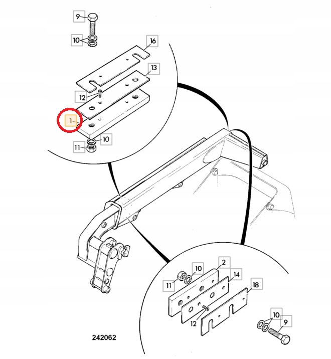 ŚLIZG WYSUWU ŁADOWARKA TELESKOPOWA JCB 294/00271 Producent części inny