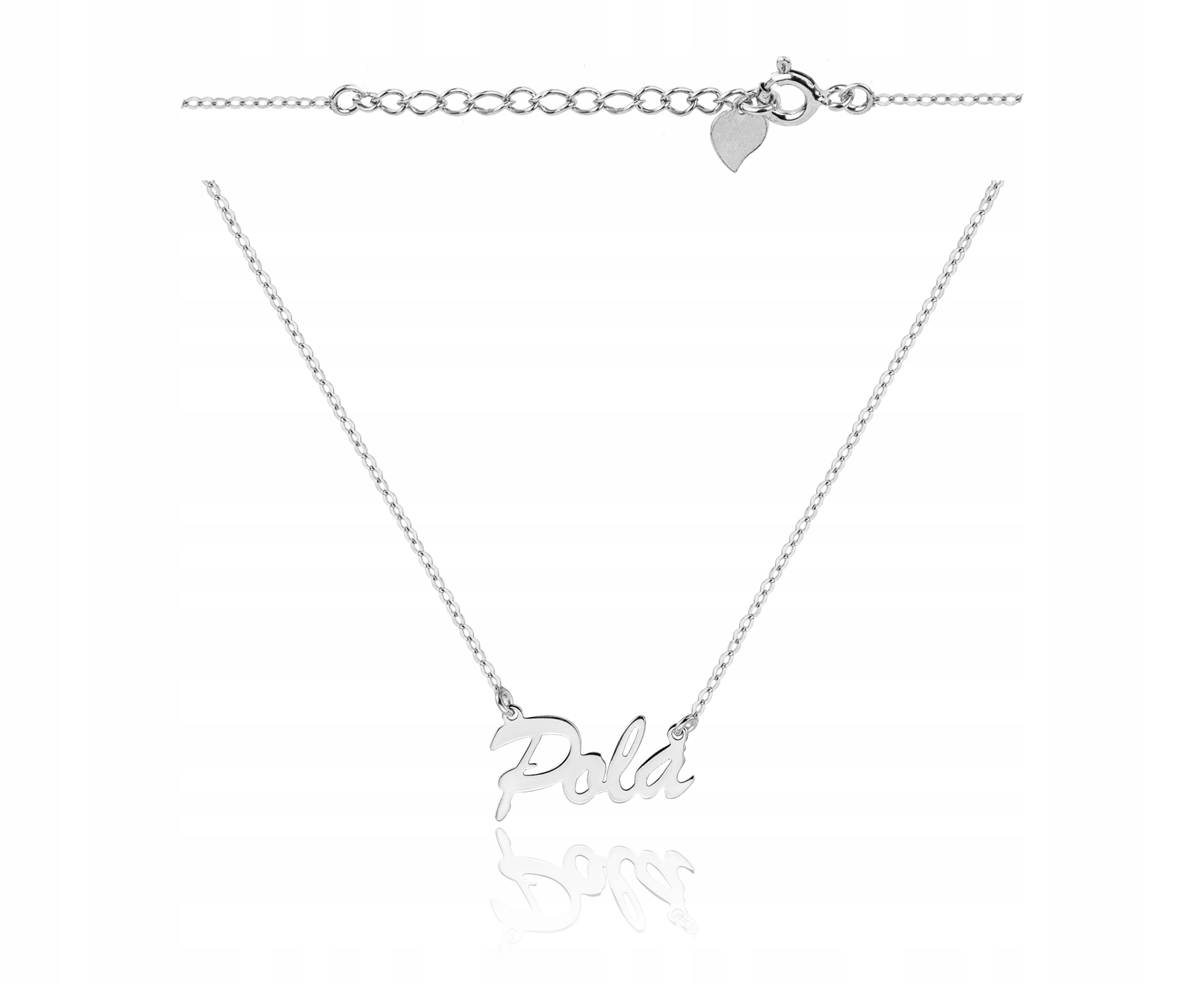 Stříbrný náhrdelník s jménem Pola 925 Gravírování