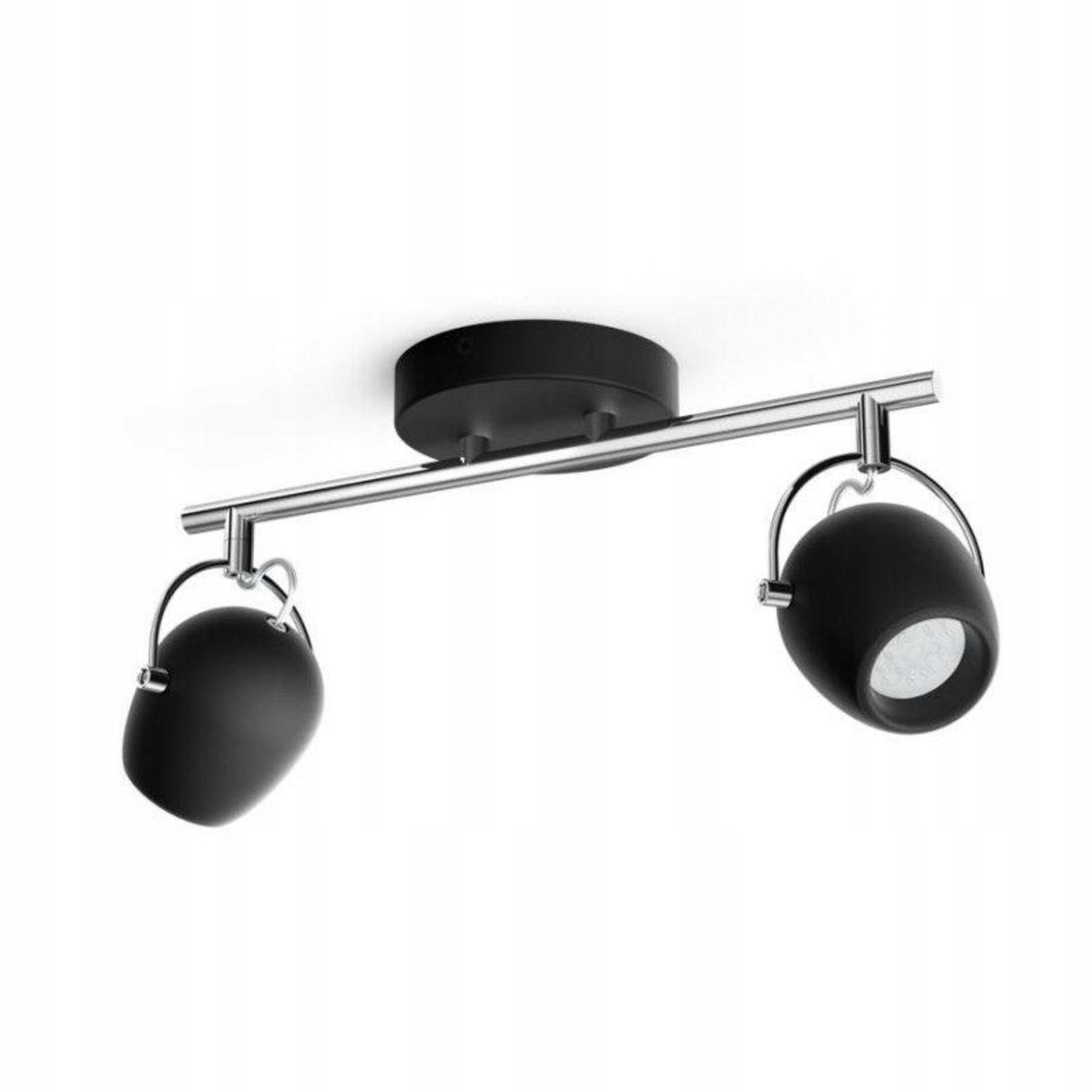 Led bodové svietidlo Philips Rivano 2x4,3W čierne 2700K, otočné hlavice