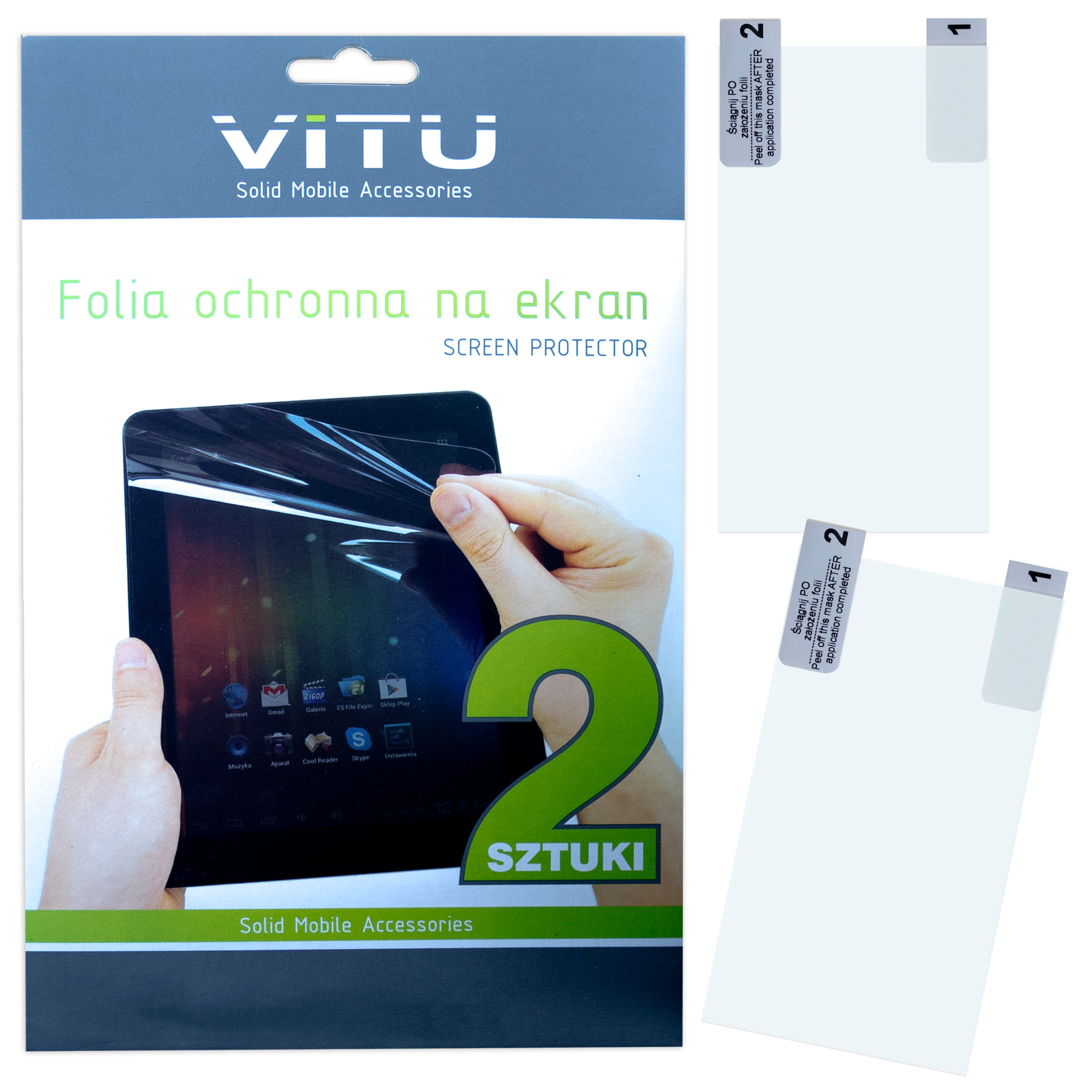 

2x Folia na telefon 70 x 39 mm ekran 3,2 cala 16:9
